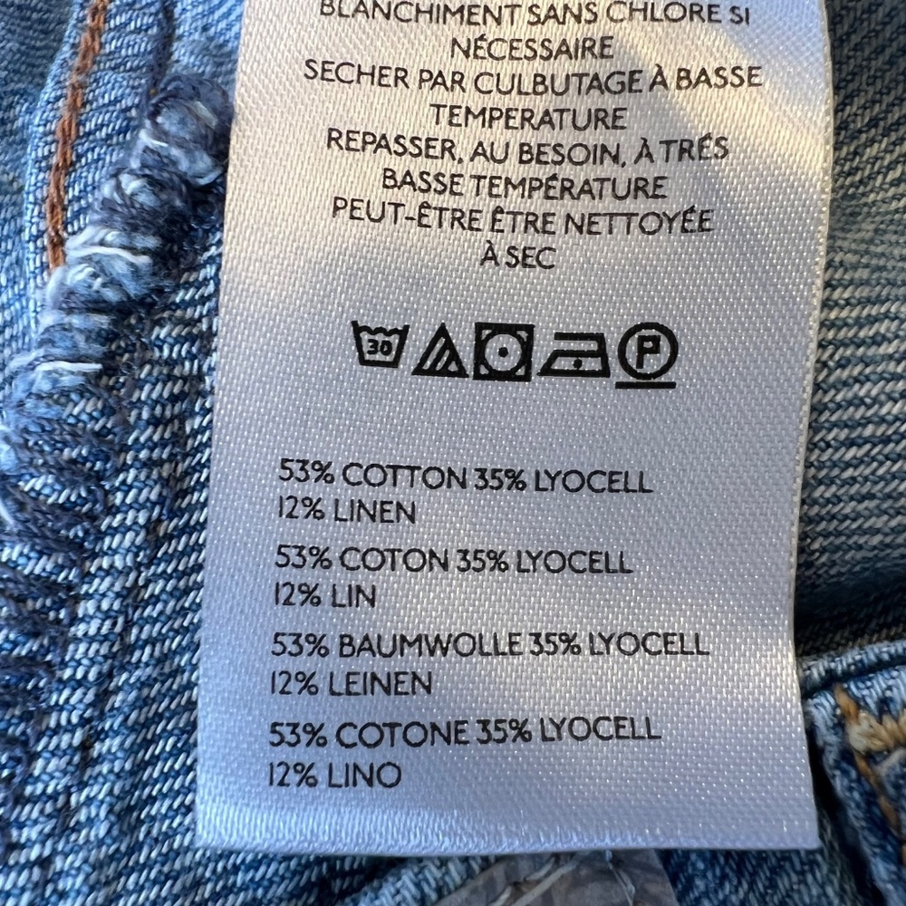 WE THE FREE LION HEART DENIM SHORTS LINEN DENIM BLEND - Picture 14 of 14